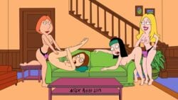 4girls 4some accurate_art_style age_difference american_dad animated bent_over black_hair blonde_hair bouncing_breasts breasts brown_hair couch crossover daughter_penetrated doggy_style dubious_consent earrings family_guy female female_focus female_only femdom ffff_foursome foursome francine_smith glasses group_sex hanging_breasts hayley_smith human incest large_breasts lipstick lois_griffin long_hair makeup meg_griffin milf mother_and_daughter mother_penetrating mother_penetrating_child mother_penetrating_daughter multiple_girls naked nickartist nipples nude orange_hair red_lipstick sex sex_toy strap-on tagme teenager thrusting vaginal_object_insertion yuri