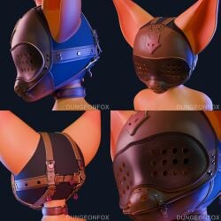 3d_(artwork) absurd_res anthro bondage bondage bound clothed clothing collar digital_media_(artwork) dungeonfox female harness headgear headwear hi_res mask ota_dragonclaw restrained restraints simple_background solo