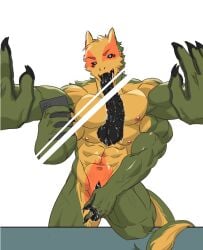 1boy abs absurd_res andromorph animal_genitalia animal_penis anthro artist_request bodily_fluids clitoral_hood cuntboy cuntboy_sans_balls dripping equine_genitalia equine_penis gemini_the_sergal genital_fluids genitals herm hermaphrodite hi_res intersex leaking_precum looking_at_viewer male male_focus male_only maleherm multi_arm multi_eye multi_genitalia multi_limb multi_pec multicolored_body muscular muscular_anthro muscular_male penis penis_clitoris precum precum_drip prehensile_clitoral_hood pussy selfie sergal solo solo_focus tentacle