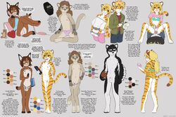 2019 3:2 animal_genitalia animal_penis anthro camp_pines canid canine canine_penis canis caracal caracal_(genus) charlie_lanier clothing cougar domestic_dog english_text felid feline female handjob hi_res husky male mammal model_sheet nipples nordic_sled_dog pantherine panties penile penis pussy rachel_whitaker russel_visscher seff sex spitz straight teenager text tia_visscher tiger underwear young