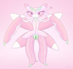 1girls 2019 antennae arthropod big_eyes black_eyes blush clitoris dripping eyelashes feet female female_only feral flat_chest flat_chested green_pussy green_skin heart hi_res insects looking_at_viewer lurantis mantis metalisk nintendo no_nipples nude pink_background pink_body pink_sclera pink_skin pinup plump_labia pokémon_(species) pokemon pokemon_sm pose pussy pussy_juice simple_background solo spoken_heart standing text thin_waist video_games watermark wet wide_hips