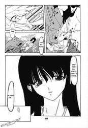 artist_request comic inuyasha inuyasha_(character) kikyo_(inuyasha) naraku stabbing tears