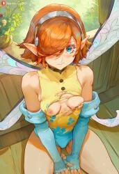 1girls ai_generated atlus blue_eyes blush blush blush_lines embarrassed fairy fairy_wings female gallica ginger ginger_female ginger_hair headband headgear looking_at_viewer looking_up lucakp metaphor:_refantazio patreon patreon_link patreon_logo patreon_reward patreon_url patreon_username ripped_clothing sitting sitting_on_floor solo solo_female solo_focus submissive submissive_female tagme wardrobe_malfunction