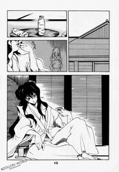 arrow artist_request bow_(weapon) comic inuyasha kanna_(inuyasha) naraku