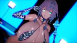 1girls 3d armwear bell_collar big_ass big_belly big_breasts big_butt bitch breasts breasts_bigger_than_head cane cerydra_(honkai:_star_rail) cyan_eyes cyan_hair female glowing_eyes glowing_tattoo heart-shaped_pupils honkai:_star_rail honkai_(series) huge_breasts large_ass large_breasts large_butt large_thighs leopard_print light-skinned_female light_skin looking_at_viewer micro_bikini mireille_(mmd) mmd pubic_tattoo tagme thighhighs
