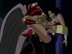 animated bondage dc_comics dcau depowered feet justice_league justice_league_unlimited lasso_of_truth rape thanagarian wonder_woman wonder_woman_(justice_league) wonder_woman_(series)