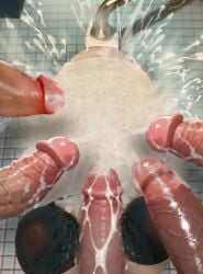 breasts bukkake covered_in_cum cum_dump cum_explosion cum_flood cum_flooding cum_on_face cumdump death_by_cum drowning_in_cum excessive_cum female helpless huge_breasts huge_cock huge_cumshot human_toilet male penis public_use restrained suffocation surrounded_by_penises toilet_slave