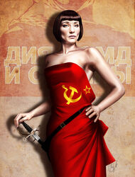 1girls 2008 actress artist_request cate_blanchett celebrity communist female female_only indiana_jones_(series) indiana_jones_and_the_kingdom_of_the_crystal_skull irina_spalko lucasfilm national_personification real_person russia russian solo soviet_union ussr