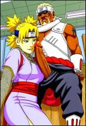 ai_generated balls big_penis biting_lip buzzman classroom dark-skinned_male fishnets headband huge_cock interracial killer_bee lip_bite looking_at_penis male masturbation naruto naruto_(classic) naruto_(series) naruto_shippuden penis seductive seductive_look temari