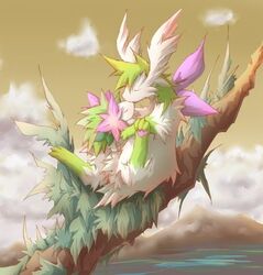 closed_eyes kissing lowres pokemon pokemon_(species) pokemon_dppt shaymin shaymin_(land_form) shaymin_(sky_form) tagme