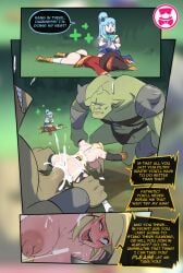 ahe_gao anus aqua_(konosuba) ass big_breasts big_butt blonde_hair blue_hair bodily_fluids breasts clothing comic cum cum_inside darkness_(konosuba) dialogue english_text erect_nipples erection female female_penetrated flexible genital_fluids genitals green-skinned_male green_body green_skin hair human human_female human_on_humanoid human_penetrated humanoid humanoid_penetrating humanoid_penetrating_human interspecies konosuba:_god's_blessing_on_this_wonderful_world! larger_male light-skinned_female light_skin looking_pleasured male male/female male_penetrating male_penetrating_female mammal megumin_(konosuba) nipples not_furry orc orc_male outdoors penetration penile penile_penetration penis penis_in_vagina pussy schpicy sex size_difference smaller_female splits spread_legs spreading text thong torn_clothing underwear vaginal_penetration