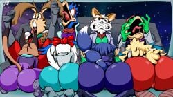 16:9 4boys 4girls accessory ahe_gao alternate_ass_size amphibian anthro anthro_on_anthro ass ass_focus avian beak big_ass bird bird_dog blowjob blue_hair bovid butt_focus caked_up cameltoe canid canine canis caprine domestic_dog dumptruck_ass dumptruck_butt dumpy falco_lombardi falcon falconid fat_ass fat_butt fay_spaniel felid feline fellatio female floppy_ears fox fox_mccloud frog fur giving_head gloryworm group group_fellatio group_sex hair hair_accessory hair_ribbon hairbow hare hi_res huge_ass hunting_dog implied_deepthroat implied_fellatio implied_oral interspecies krystal lagomorph large_ass leporid lined_up long_ears looking_pleasured lynx male mammal meme miyu_lynx nintendo on_knees oral orgasm_face orgy penile penis peppy_hare phat_ass phat_butt pussy ribbons sex sheep sheeply_vilakazi signature slippy_toad spaniel star_fox star_fox_2 straight tailband teeth toad tongue tongue_out video_games who's_getting_the_best_head?_(meme) who_gets_the_best_blowjob widescreen