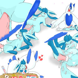 censored eeveelution female fur generation_2_pokemon generation_4_pokemon glaceon legendary_pokemon lugia nintendo pokemon pokemon_(species) pokemon_dppt pokemon_gsc tagme