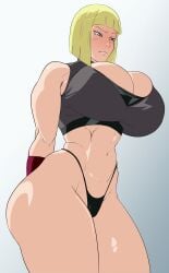 1girls big_breasts blonde_hair ecchipoo enormous_breasts female female_focus female_only huge_breasts light-skinned_female light_skin looking_at_viewer massive_breasts naruto samui voluptuous voluptuous_female