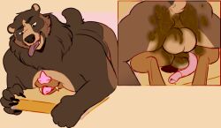 2boys anal anal_sex anatomically_correct anatomically_correct_genitalia anatomically_correct_penis animal_genitalia animal_penis anthro anthro_on_anthro backsack balls balls_deep bat bat_penis bear big_balls big_dom_small_sub brown_bear chubby_anthro chubby_male cutaway dominant dominant_anthro dominant_male duo feces feces_on_balls feces_on_body feces_on_butt feces_on_genitals feces_on_penis filth from_behind_position front_view furry gay genitals grizzly_bear hair kuruk_(character) looking_pleasured lying male male/male male_only male_penetrated male_penetrating male_penetrating_male mammal mane mane_hair on_bottom on_front on_top penetration penile penile_penetration penis penis_in_ass perineum rear_view scat sex size_difference slightly_chubby smothering speed_bump_position squish thehuskydragon ursine