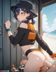 ai_generated anal anal_sex anal_sex anime ass belle belle_(zenless_zone_zero) big_dick big_penis black_eyes blue_hair dark_hair fat_ass femboy gacha gay genitals hentai hips hips_wider_than_shoulders hoyoverse male male/male male_only male_penetrating massive_penis mihoyo partially_clothed penis sex short_hair slim_waist smooth_skin thick_thighs trap uncensored userzon video_game_character video_games waist yaoi zenless_zone_zero zzz