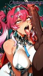 1boy 1girls 2025 after_fellatio ai_generated artist_name bangs bare_shoulders big_breasts big_breasts big_chest blush breasts breasts breasts bust busty chest cock crop_top cum cum_in_mouth cum_on_body cum_on_breasts cum_on_tongue dark-skinned_male dark_skin dick electroworld erection eyebrows_visible_through_hair facial female gradient_hair hair_between_eyes heart heart-shaped_pupils hi_res high_quality high_resolution highres interracial large_breasts large_penis long_hair lupa_(wuthering_waves) multicolored_hair open_mouth patreon patreon_username penis penis_awe pink_hair solo_focus stable_diffusion straight streaked_hair testicles tongue tongue_out twintails uncensored veiny_penis watermark wuthering_waves