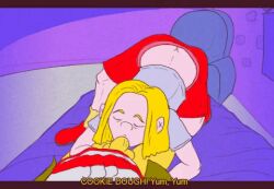 1boy 1girls animated artist_request bed bedroom blonde_female blowjob butt_crack cartoon_network chair ed_(ed_edd_n_eddy) ed_edd_n_eddy eyes_closed female hand_under_shirt male may_kanker oral oral_sex penis sucking_penis tagme unseen_character unseen_male_face