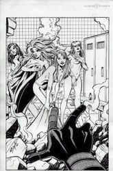 1boy 2004 4girls anna_marie bob_layton breasts female gambit kitty_pryde locker_room long_hair male male_pov marvel marvel_comics monochrome nipples ororo_munroe panties pov psylocke_(kwannon) remy_lebeau rogue_(x-men) shadowcat shower storm_(x-men) straight_hair tagme thong topless towel x-men