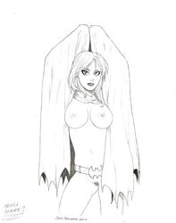 2007 artist_request barbara_gordon batgirl batman_(series) dc dc_comics female female_only human monochrome solo tagme