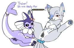 absurd_res accessory anatomically_correct anatomically_correct_genitalia anatomically_correct_pussy anatomically_correct_vulva animal_genitalia animal_pussy animal_vulva anus areola ass bangs black_sclera blue_anus blue_areola blue_jewelry blue_nipples blush blush_lines bodily_fluids bow_accessory bow_ribbon canid canine canine_pussy digital_media_(artwork) dripping_pussy duo ear_piercing ear_ring eeveelution fan_character female female/female feral fin fish fur furgonomics generation_1_pokemon genital_fluids genitals grey_vulva hair hair_over_eye haru_(kiitzunegari) heart_(marking) hi_res highlights_(coloring) inviting inviting_to_sex jewelry kiitzunegari looking_at_viewer lying mammal marie_(kiitzunegari) marine markings multi_tail necklace ninetales nintendo nipples on_back on_side paws piercing pokemon pokemon_(species) presenting presenting_anus presenting_hindquarters presenting_vulva purple_anus purple_body purple_vulva pussy raised_tail red_eyes ring_piercing seashell_necklace seductive smile smug spots star_charm tail tail_accessory tailband text vaporeon vulva