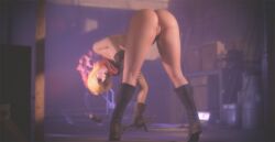 1girls 3d accidental_exposure amanda_holliday anus ass ass_focus ass_up bending_over bent_over blonde_female blonde_hair boots boots_without_bottomwear bungie destiny_(game) female functionally_nude functionally_nude_female gloves its-gergless looking_at_viewer looking_back looking_back_at_viewer nude nude_female presenting presenting_anus presenting_ass presenting_hindquarters presenting_pussy public public_nudity pussy solo solo_female surprised surprised_expression tattoo tattooed_arm tomboy