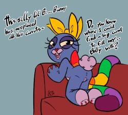 accessory animate_inanimate anthro bow_(feature) bow_accessory bow_ribbon buckteeth dirty_talk eyelashes female hair_accessory hair_ribbon hairbow heart_symbol lagomorph leporid living_plushie living_toy mammal mrs._cuddles plushie rabbit ribbons rise_of_the_teenage_mutant_ninja_turtles smile solo soulcentinel tail teenage_mutant_ninja_turtles teeth text