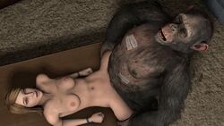 1animal 1boy 1girls 3d ape artist_request chimpanzee female human interspecies life_is_strange male missionary_position primate rachel_amber sex source_filmmaker vaginal_penetration zoophilia