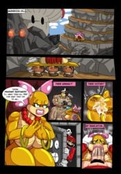 anthro bald bald_female big_breasts big_lips big_penis blowjob bow comic cum_in_pussy fellatio furry futa_on_female futanari hammer_bros. huge_cock hyper_bimbo intersex interspecies koopa koopalings loonyjams mario mario_(series) nintendo oral pink_lipstick quest_for_power rape scalie smeared_makeup super_mario_bros. wendy_o._koopa yellow_skin