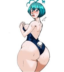 1girls big_ass big_butt black_clover bunny_girl bunny_tail bunnysuit clothed clothed_female embarrassed female grey_(black_clover) light-skinned_female light_skin looking_at_viewer scharlottelambo thick_ass thick_thighs