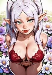 2d ai_generated animated animated cartoon cartoonish cartoony elf elf_female frieren frieren_beyond_journey's_end looking_at_viewer needmymommy tagme video western_art
