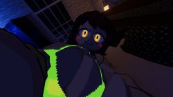 3d big_breasts breasts cleavage female huge_breasts nyx_crabbing thick_thighs vrchat vrchat_avatar wide_hips