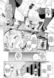 ahe_gao ayase_eli cat_ears comic female_ejaculation filming instant_orgasm lingerie love_live! love_live!_school_idol_project monochrome oral orgasm orgasm_without_stimulation penis pussy_ejaculation shinjugai socks spontaneous_orgasm squirting