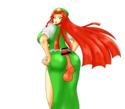 1boy ass buttjob covered_buttjob female highres hong_meiling looking_back penis red_hair touhou zig