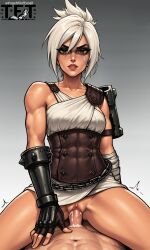 ai_generated cowgirl_position league_of_legends pov riven sex touchfluffytails white_hair