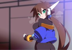 1girls aile ass bodysuit breasts kaidou_zx mega_man mega_man_zx_advent ponytail