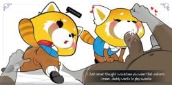 aggressive_retsuko aggretsuko anthro blowjob blush cum cum_in_mouth furry gosgoz haida haida_(aggretsuko) pussy retsuko sanrio showing_ass sucking_penis tail vagina