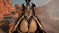 1girls 3d ass ass_focus ass_window back_view bending_forward bending_over bent_over big_ass big_butt black_panties black_stockings bow close-up female female_only game_cg gameplay hi_res high_resolution highres huge_ass leather_clothing leather_pants leather_stockings legs legwear mesa_(warframe) mesa_prime_(warframe) panties pose posing presenting presenting_ass presenting_butt presenting_hindquarters rear_view robot_girl screencap screenshot stockings tagme teasing thick_thighs video_games warframe warframefun