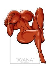 african afro ayana big_breasts dark_skin huge_breasts human_artist naked nude pinup tsedommi