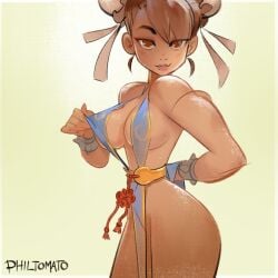 1girls chun-li looking_at_viewer philtomato solo street_fighter thighs