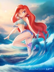 1girls breasts chelsea_(ruby_gillman) glamourpink long_hair nipples_visible_through_clothing red_hair ruby_gillman,_teenage_kraken tagme underboob water