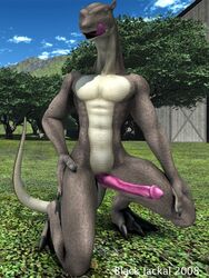 3d anthro black_jackal erection lizard lizzy male male_only penis reptile scalie solo