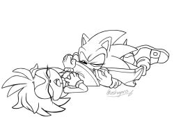 1boy 1girls amy_rose animal anthro anthro_on_anthro breasts clothed colorless cunnilingus ears enjoying female furry grabbing_own_breast hedgehog looking_pleasured lying lying_down lying_on_back male monochrome nipples nipples_visible_through_clothing no_color oral pointy_ears shoes sketch sonic_(series) sonic_the_hedgehog sonic_the_hedgehog_(series) straight tail ushgans