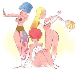 3girls cartoon_network ed_edd_n_eddy kanker_sisters lee_kanker marie_kanker may_kanker multiple_girls philtomato tape taped_nipples