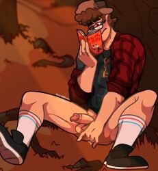 dipper_pines fingering fingering_ass fingering_self gay gravity_falls male_only reading_book victoreh_draws yaoi