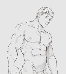 abs bara delicious_in_dungeon dhlinez dungeon_meshi laios_touden male male_only muscle muscles muscular muscular_male pecs solo