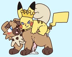 2boys animal_genitalia animal_penis ass canine canine_penis crown cum erection feet feral from_behind_position furry gay interspecies larger_male male male_only mammal nasty-fox nintendo nude original_character paws penis perching_position pikachu pokémon_(species) pokemon pokemon_rgby pokemon_sm rockruff rodent sex size_difference smaller_male testicles thick_thighs video_games yaoi