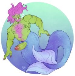 1boy bara beard erection fabulous facial_hair fingernails full_beard girthy_penis highres large_pectorals leelikessmut long_hair looking_at_viewer male_focus mature_male merfolk merman mermay_2024 monster_boy muscular muscular_male navel navel_hair nipples nose_piercing nose_ring orc original pectorals penis piercing pink_hair pink_nails pointy_ears sharp_fingernails solo stomach strongman_waist thick_beard thick_chest_hair thick_eyebrows thick_navel_hair tusks uncensored underwater