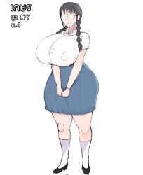 1girls big_breasts braid breasts busty curvaceous curvy curvy_body curvy_female curvy_figure female glasses huge_breasts kes'r_(shinhyunxi) kesorn_(shinhyunxi) large_breasts original original_character round_glasses school_uniform schoolgirl schoolgirl_uniform shinhyunxi skirt socks student thai thai_student_uniform thai_text translation_request voluptuous