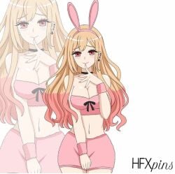 1girls bunny_ears bunnysuit cosplay female female_only hfxpins kitagawa_marin solo sono_bisque_doll_wa_koi_wo_suru yellow_hair